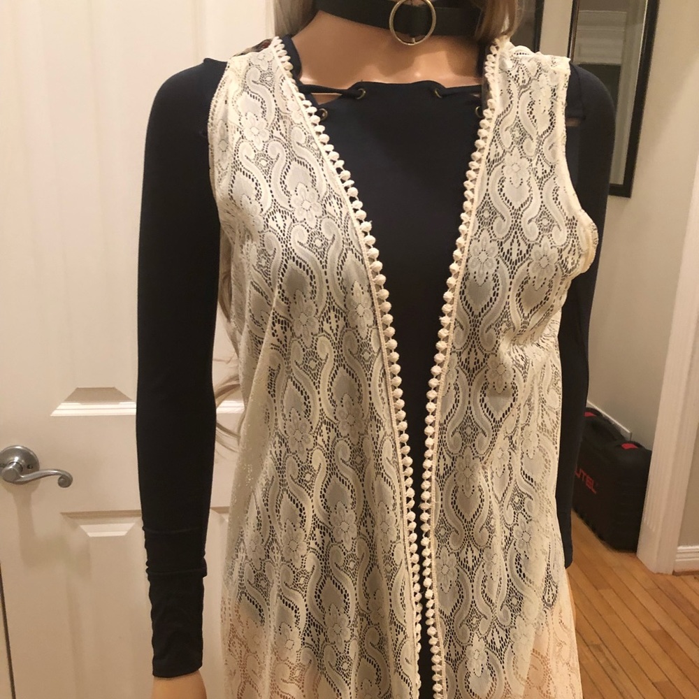 Long lace vest